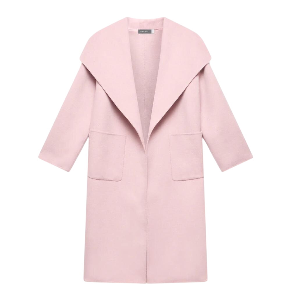 Mint Velvet Pink Wool Blend Hand Finished Coat